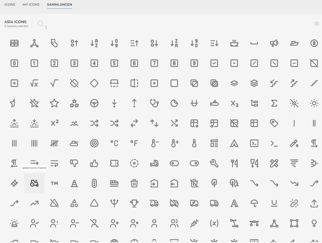 Mega Icon Auswahl bei Joomla Erweiterungen im Webdesign