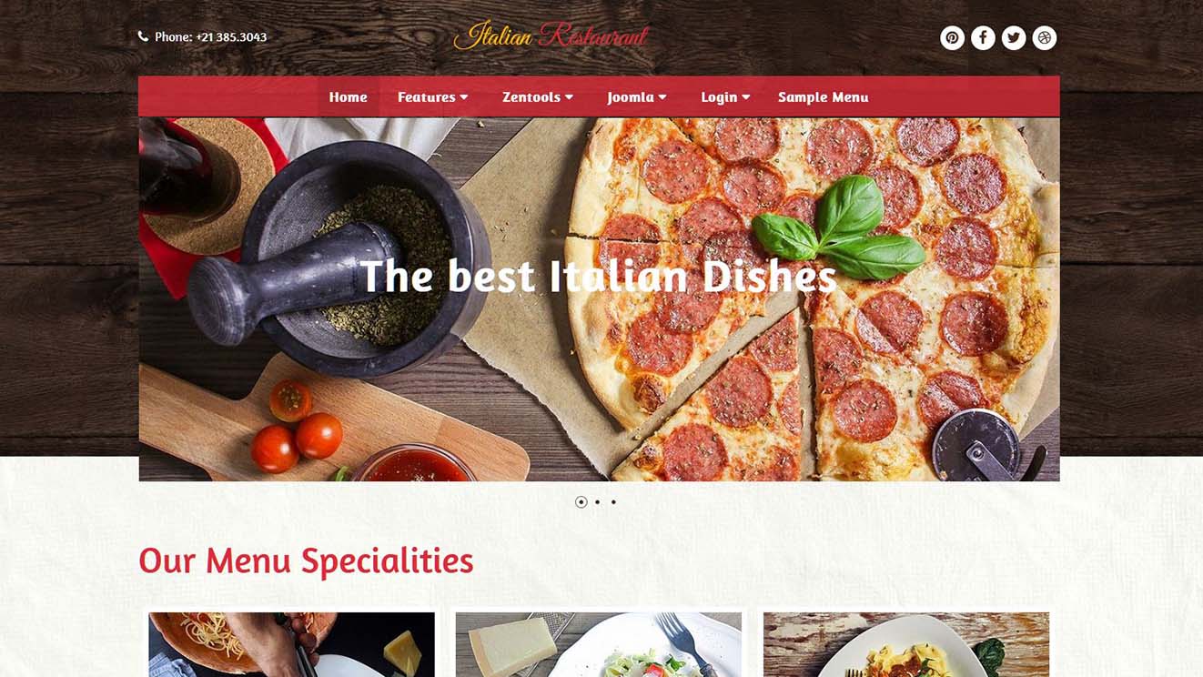 Template Beispiel Italian- webdesign wegwb