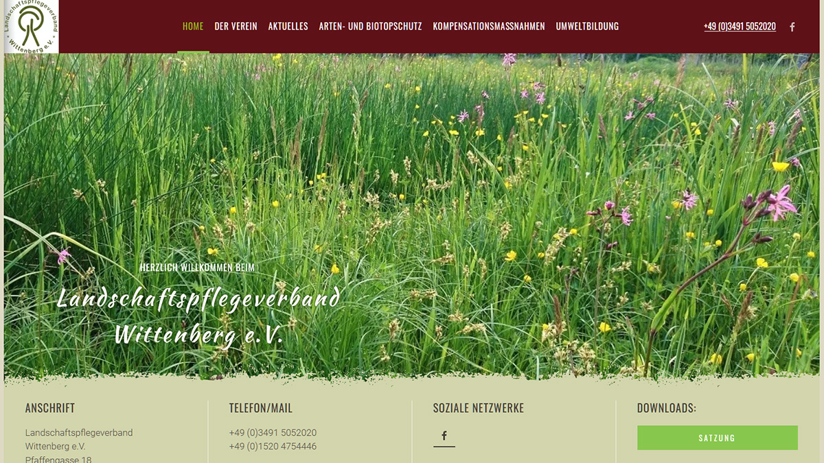 Referenz Website-Landschaftspflegeverband Wittenberg