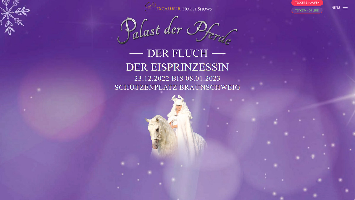 Homepage Der Palast der Pferde durch wegwb Webdesign erstellt