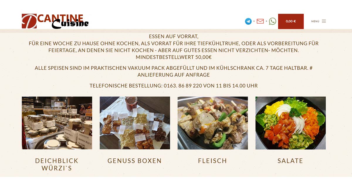 Referenz webdesign Wittenberg wegwb--Cantine Cuisine