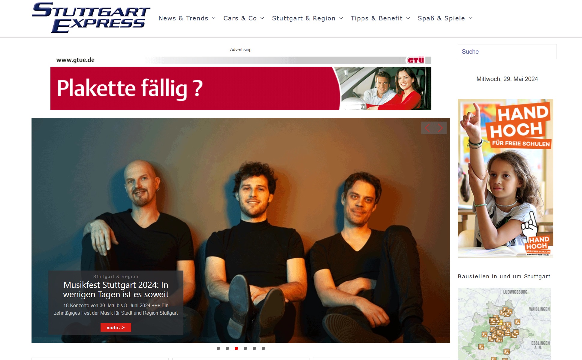 Homepage Stuttgart Express Webseitenpflege & Betreuung