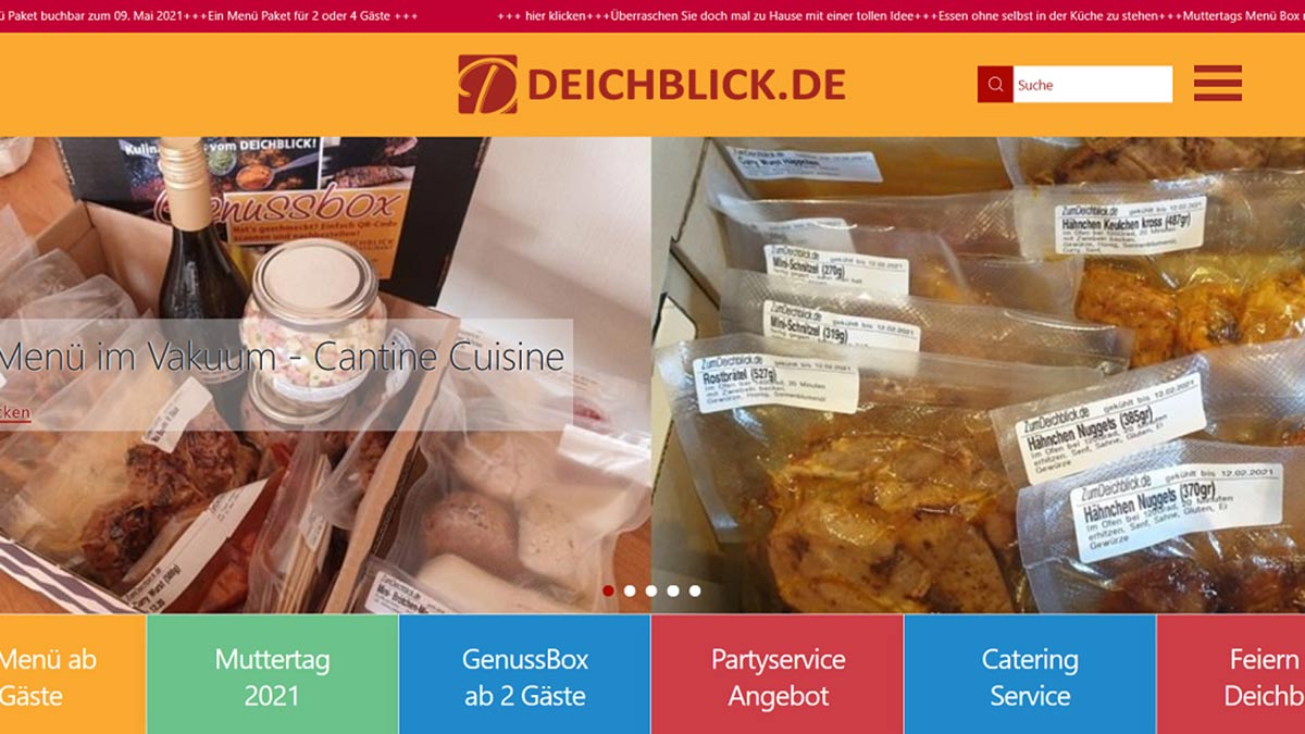 Referenz Webseite-Zum Deichblick-Restaurant und Catering aus Iserbegka
